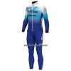 Fietskleding (Fietsshirt Lange Mouw + Lange Koersbroek) 2022 BikeExchange Jayco - Wit Blauw